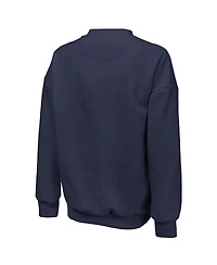 Majestic Women's Navy Minnesota Lynx Primary Logo Drop Shoulder Tri-Blend Pullover Sweatshirt