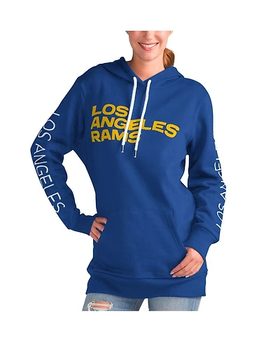 G-iii 4Her by Carl Banks Women's Royal Los Angeles Rams Extra Inning Pullover Hoodie