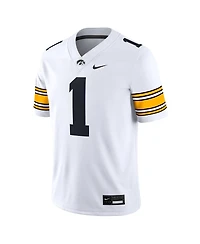 Nike Men's 1 White Iowa Hawkeyes Game Jersey