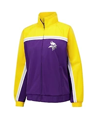 G-iii 4Her by Carl Banks Women's Purple Minnesota Vikings Post Game Full-Zip Track Jacket