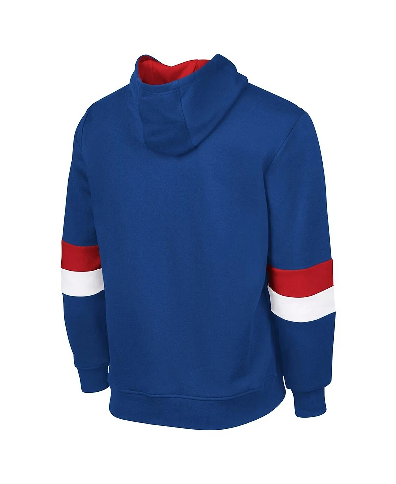 G-iii Sports by Carl Banks Men's Royal/Red New York Giants Adaptive Faceoff Pullover Hoodie