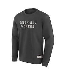 Fanatics Men's Charcoal Green Bay Packers Elements Future Ground Lettering Pullover Sweatshirt