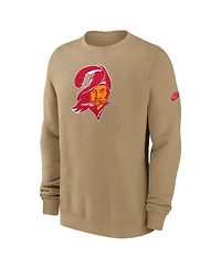 Nike Men's Tan Tampa Bay Buccaneers Swing Pass Rewind Club Pullover Sweatshirt