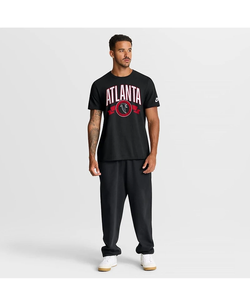Nike Men's Black Atlanta Falcons Rewind Front and Back Hit Essential T-Shirt