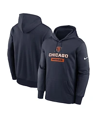 Nike Men's Navy Chicago Bears Toss Sweep Performance Pullover Hoodie