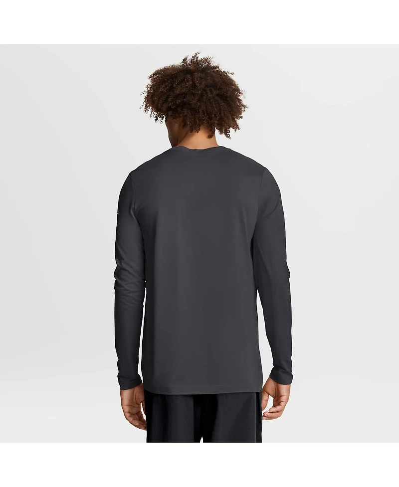 Nike Men's Anthracite Baltimore Ravens Primetime Legend Icon Performance Long Sleeve T-Shirt