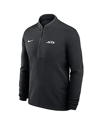 Nike Men's Black New York Jets Lightweight Victory Dri-fit Half-Zip Pullover Hoodie