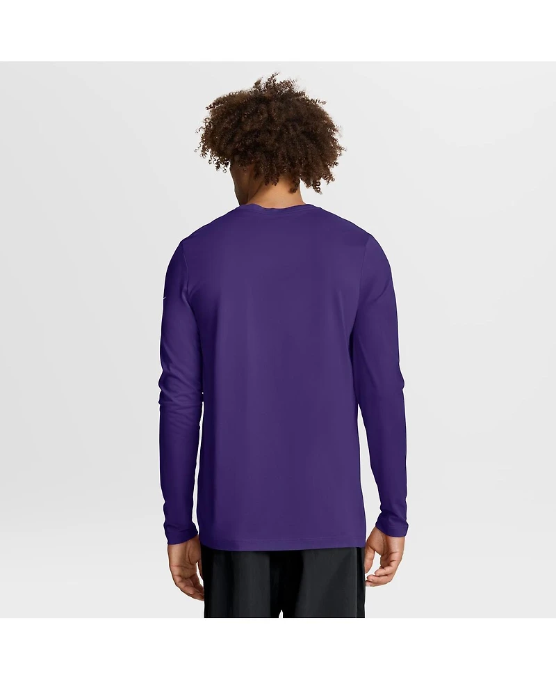 Nike Men's Purple Minnesota Vikings Primetime Legend Icon Performance Long Sleeve T-Shirt