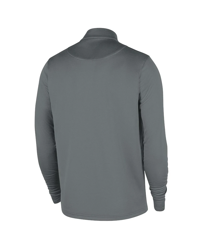 Nike Men's Gray Brooklyn Nets 2025/26 Authentic Coaches Quarter-Zip Dri-Fit Sweatshirt