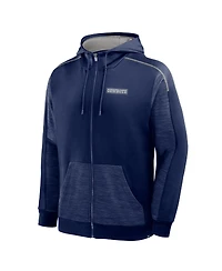 Fanatics Men's Navy Dallas Cowboys Checkdown Pass Full-Zip Hoodie