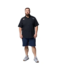 Columbia Men's Black Texas Longhorns Big Tall Tamiami Omni-Shade Button-Down Shirt