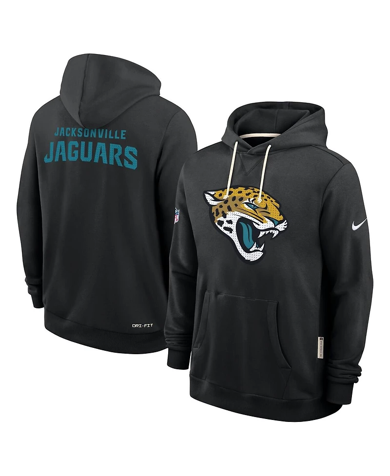 Nike Men's Black Jacksonville Jaguars Sideline Standard Issue Initial Home Dri-fit Hoodie