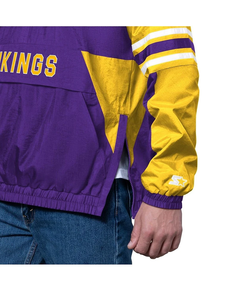 Starter Men's Purple Minnesota Vikings Prospect Half-Zip Pullover