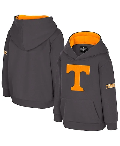 Colosseum Toddler Charcoal Tennessee Volunteers Big Logo Volume Fleece Pullover Hoodie