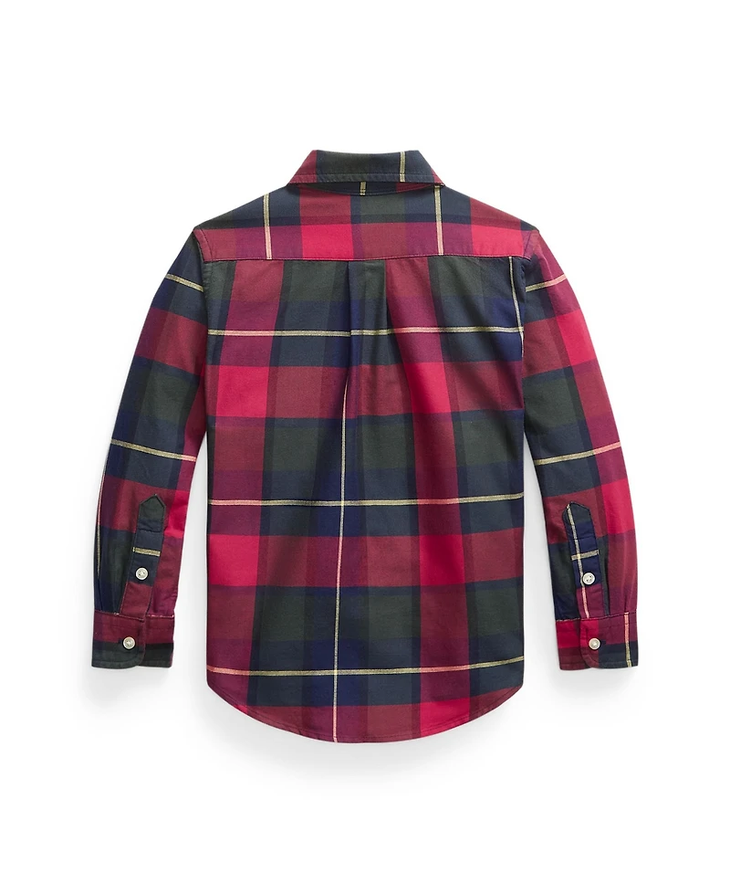 Polo Ralph Lauren Boys 2-7 Plaid Oxford Shirt