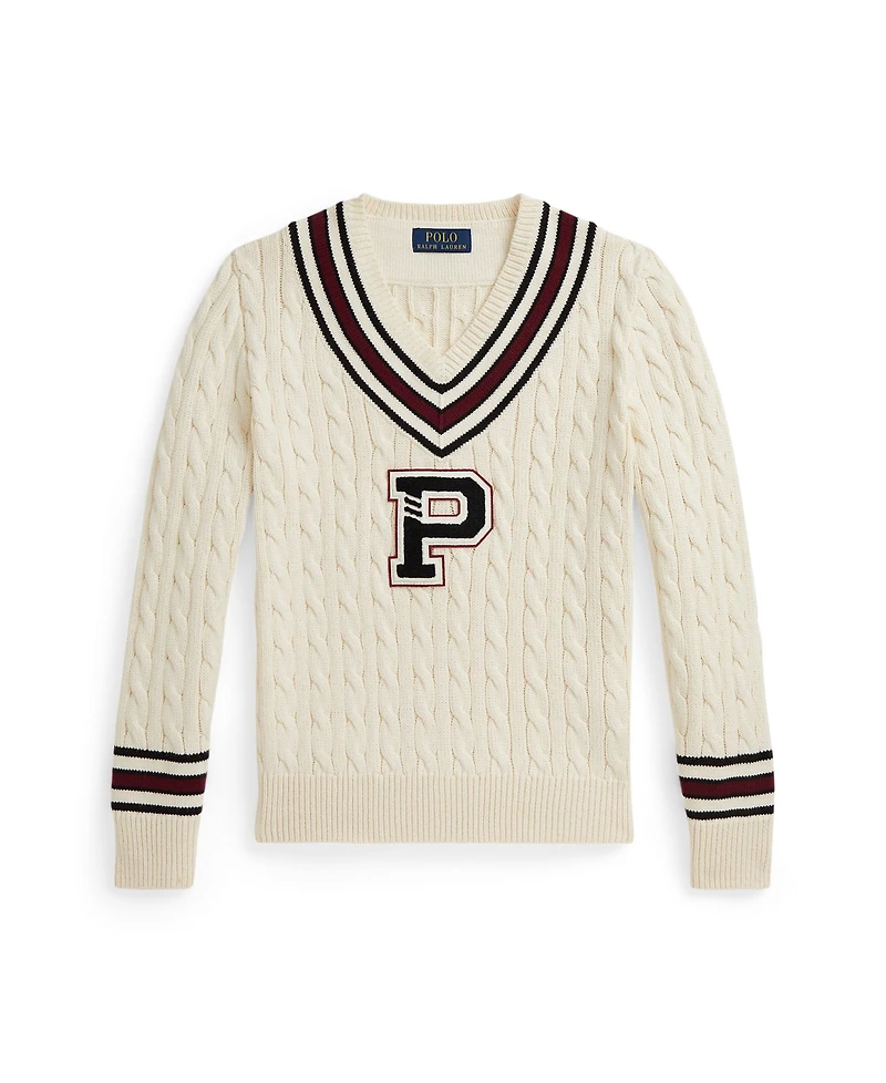 Polo Ralph Lauren Boys 8-20 Stripe Detail Cricket Sweater