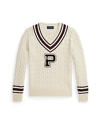 Polo Ralph Lauren Boys 8-20 Stripe Detail Cricket Sweater