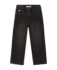 Calvin Klein Girls 7-16 Seamed Wide-Leg Denim Jeans