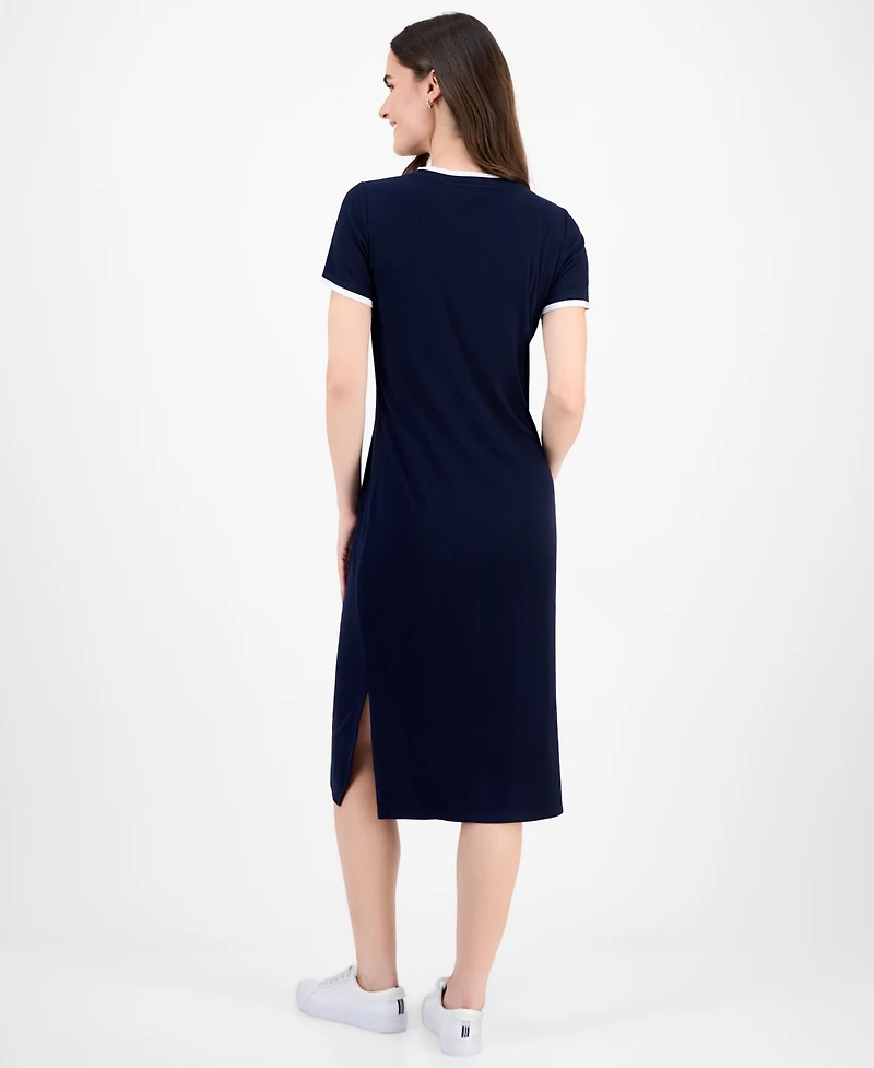 Nautica Jeans Women's Ribbed Midi Dress
