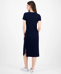 Nautica Jeans Women's Ribbed Midi Dress