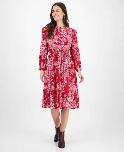 Style & Co Women's Ruffle-Trim Long-Sleeve Dress, Macy's Exclusive
