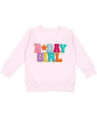 Sweet Wink Big Girls Birthday Patch Sweatshirt