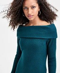 Bar Iii Women's Off-The-Shoulder Sweater Dress, Macy's Exclusive