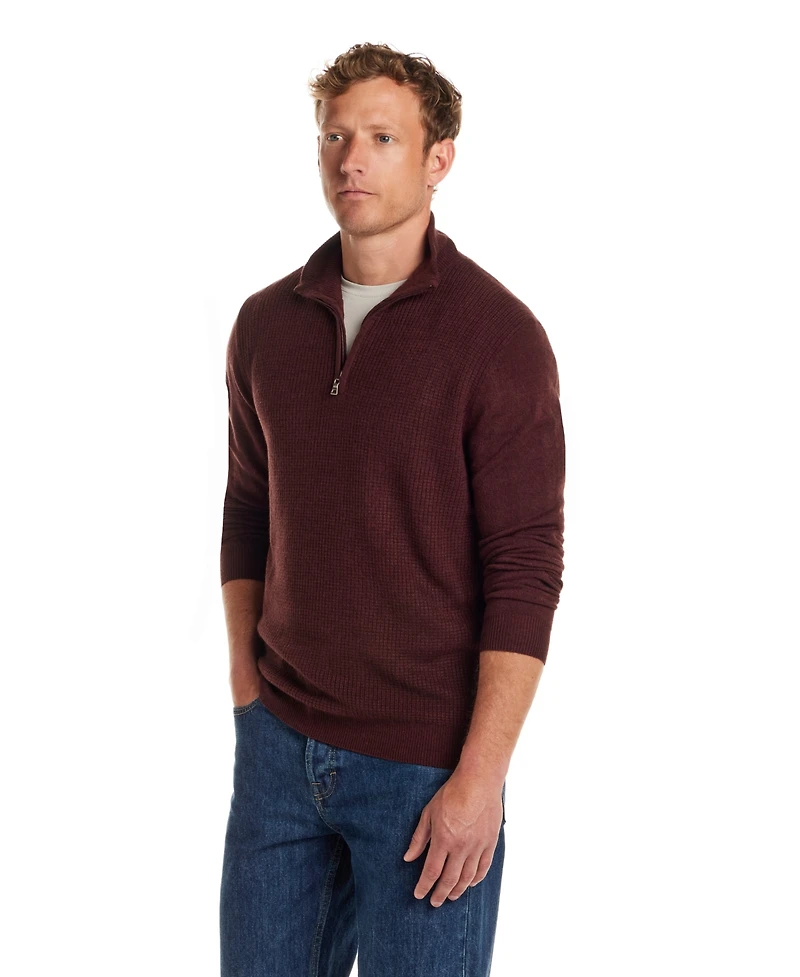 Weatherproof Vintage Men's Textured Quarter-Zip Sweater