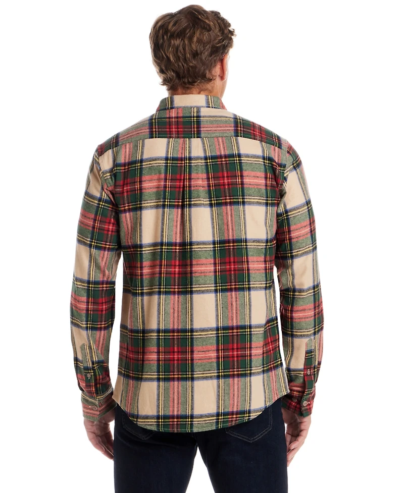 Weatherproof Vintage Men's Holiday Antique Plaid Long Sleeve Shirt