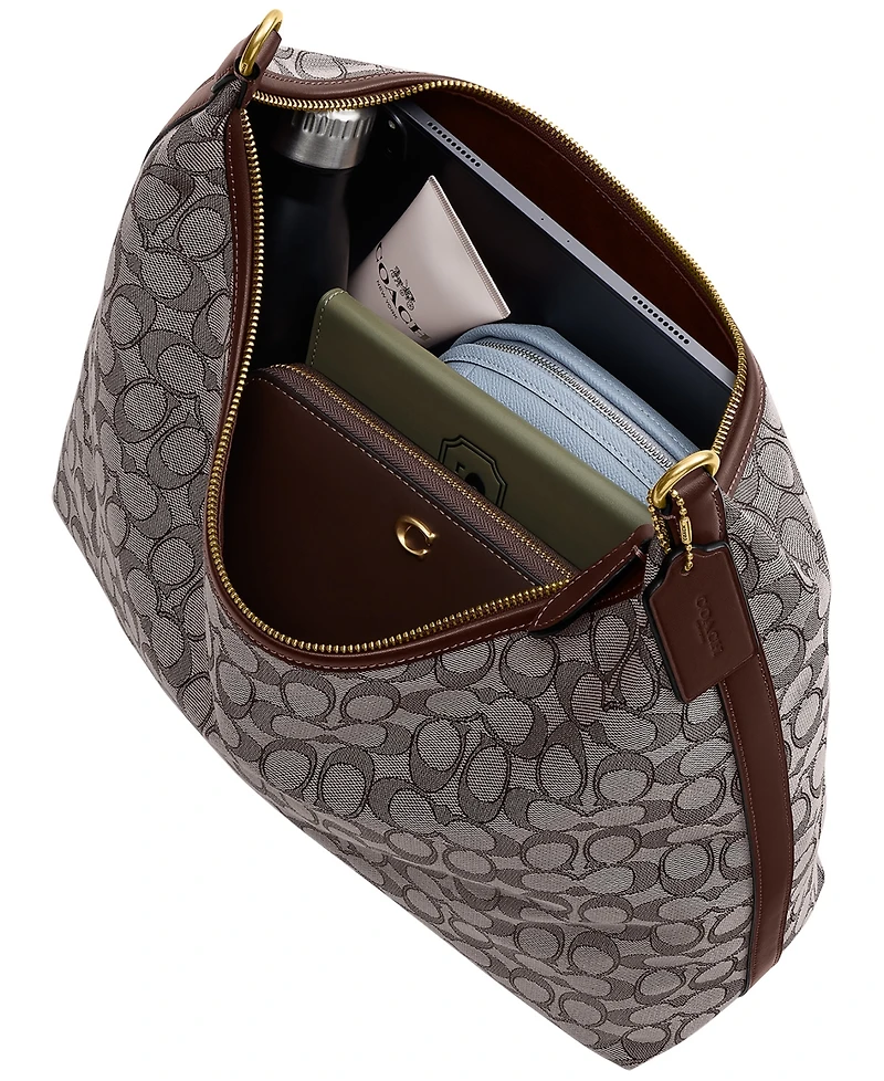 Coach Juliet Large Signature Jacquard Shoulder Bag 38