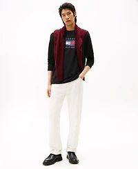 Tommy Hilfiger Men's Linear Flag Graphic Long Sleeves T-Shirt