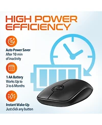 Delton S15 Wireless Mouse, Noiseless, 2.4GHz Connection (DMS15-wb)