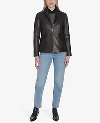 Cole Haan Women's Zip-Front Leather Jacket