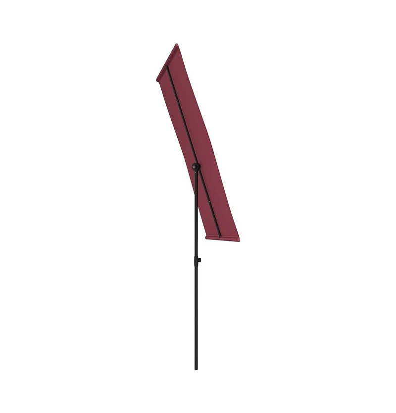 vidaXL Garden Parasol Bordeaux Red Polyester, Aluminum Medium