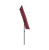 vidaXL Garden Parasol Bordeaux Red Polyester, Aluminum Medium
