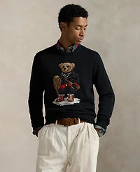 Polo Ralph Lauren Men's Bear Print Crewneck Long Sleeve Sweater