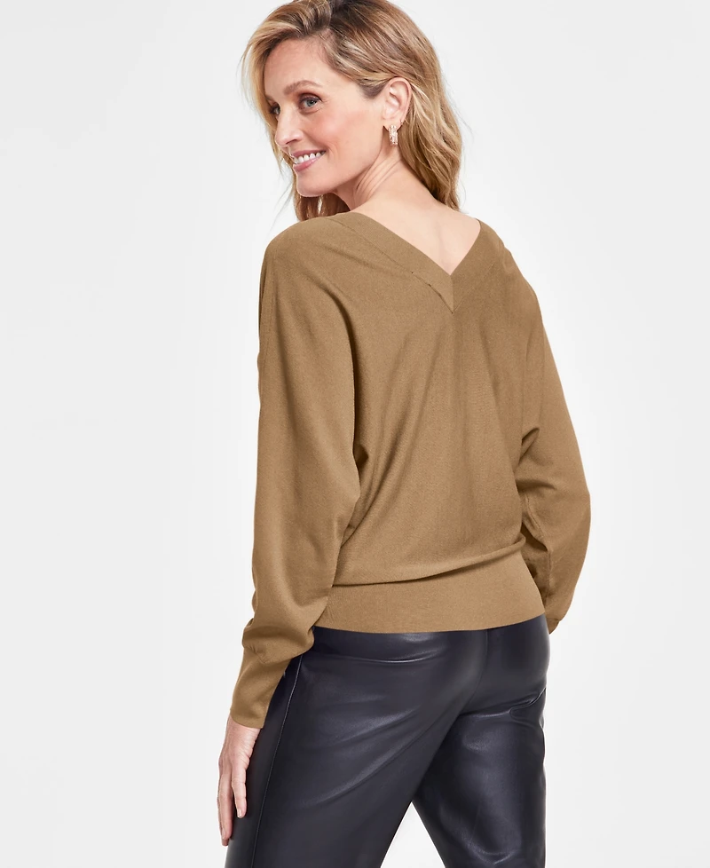 I.n.c. International Concepts Women's V-Neck Sweater, Created for Macy's