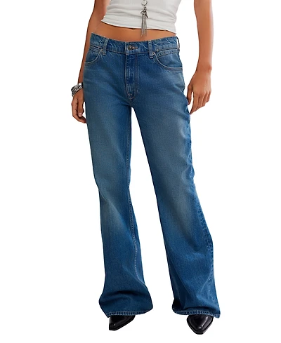 Free People Women's West Coast Relaxed Straight Fit Jeans