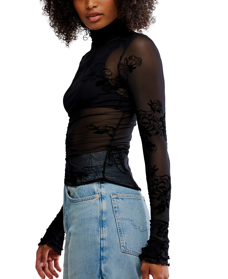 Free People Women's You Decide Floral Long Sleeve Top