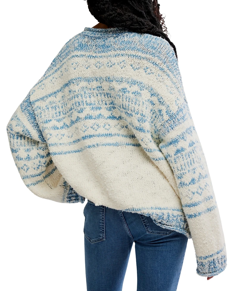 Free People Women's Dani Pattern Oversized Sweater