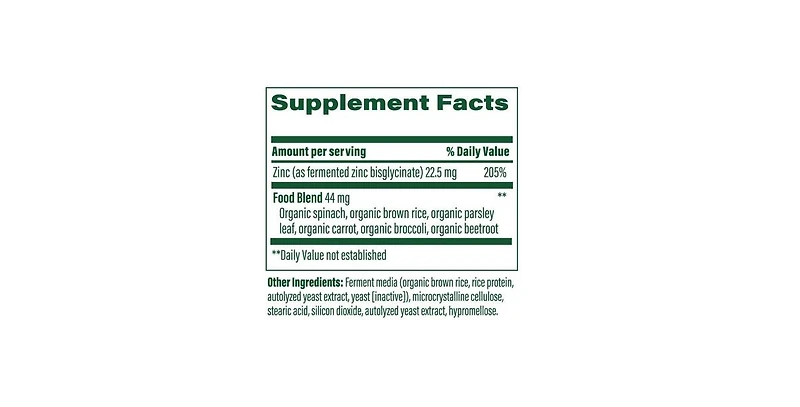 MegaFood Zinc ,60 Tabs