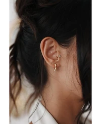 Untamed Petals Jessica Pearl Mini Hoops
