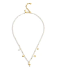 Coach Gold Plated Signature Cat Charm Necklace