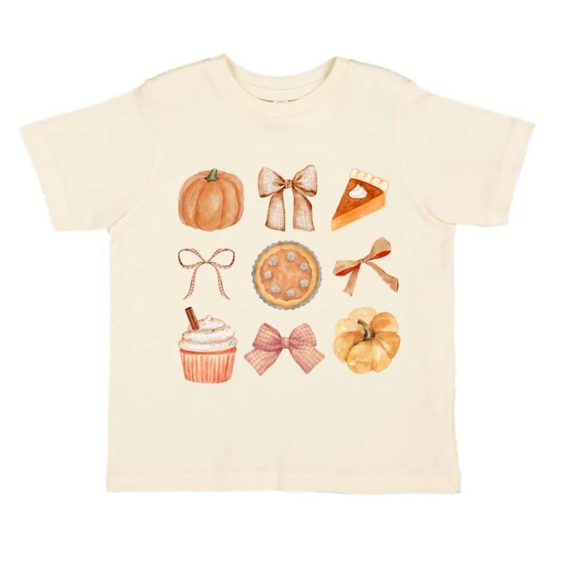 Sweet Wink Toddler Girls Thankful Cutie Thanksgiving Short Sleeve T-Shirt