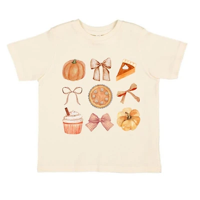 Sweet Wink Toddler Girls Thankful Cutie Thanksgiving Short Sleeve T-Shirt