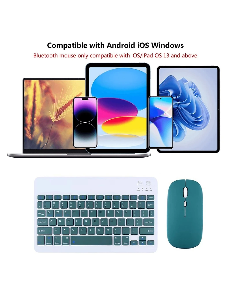 Wireless Bluetooth Keyboard And Mouse Combo - Compact Wireless Mouse Keyboard Set