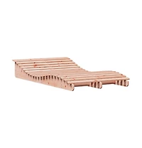 Sun Lounger Natural Wood Solid Douglas Wood Large
