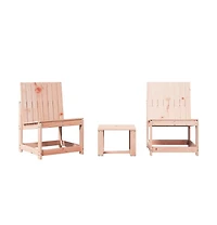 Garden Lounge Set Natural Solid Douglas Fir wood Medium Durable
