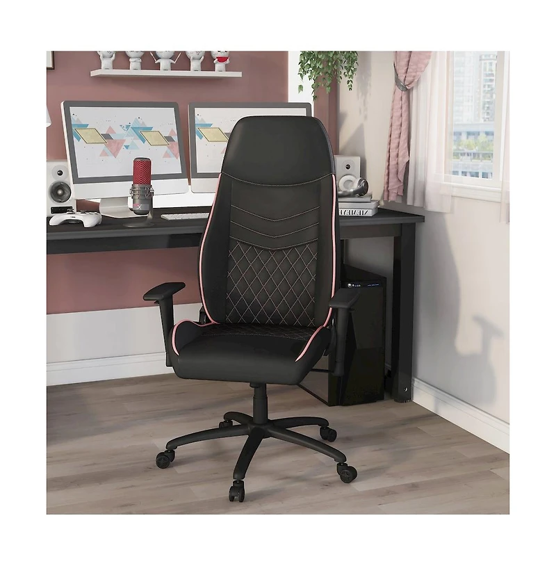 Enitial Star Aguil Faux Leather Adjustable Gaming Chair