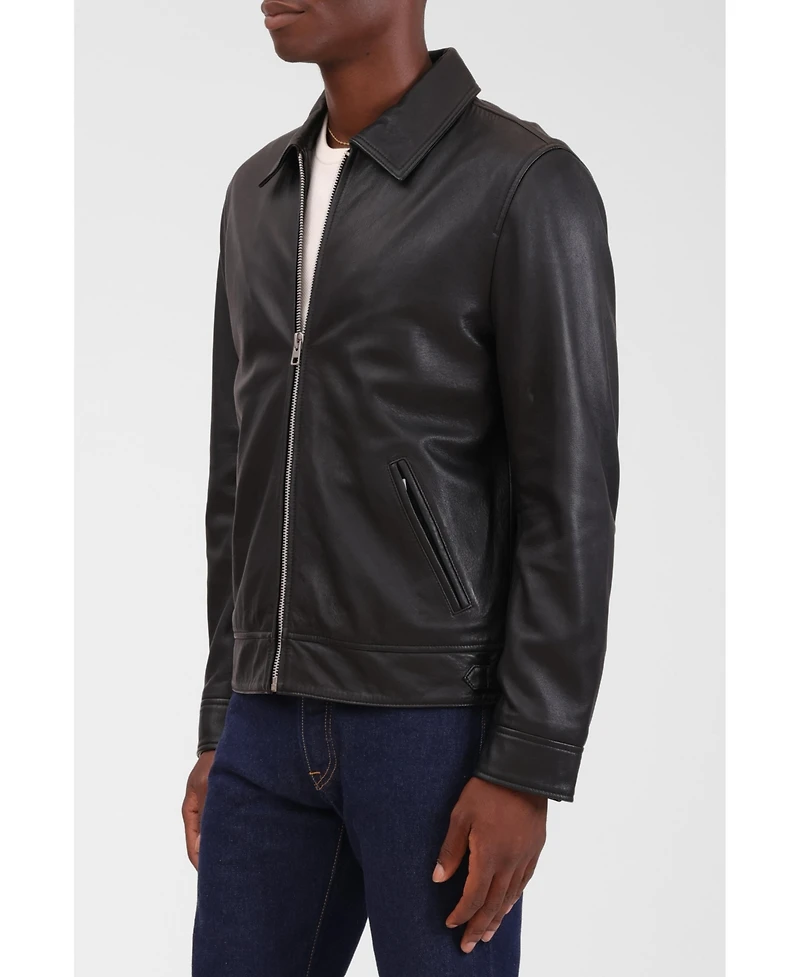Bagatelle Homme Men's Genuine Leather Zip Front Jacket